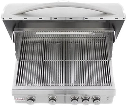Blaze 32 Inch 4-Burner LTE Gas Grills with Rear Burner and Built-in Lighting System