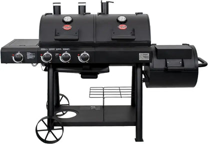 Char-Griller Texas Trio 3-Burner Dual Fuel Grills with Smoker