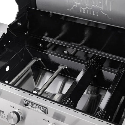Monument Grills Eminence 405 |Tech Stainless Propane Gas Grills Eminence 405 & Cast Iron Cooking Plate